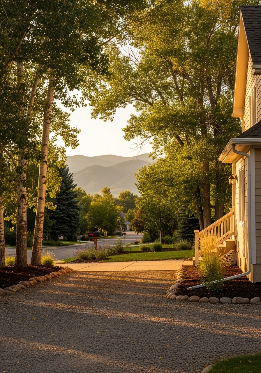 Portrait-style shot of a Fort Collins home with mature landscaping and typical neighborhood setting.